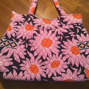 SOLD Vera Bradley Loves Me Pleated Tote